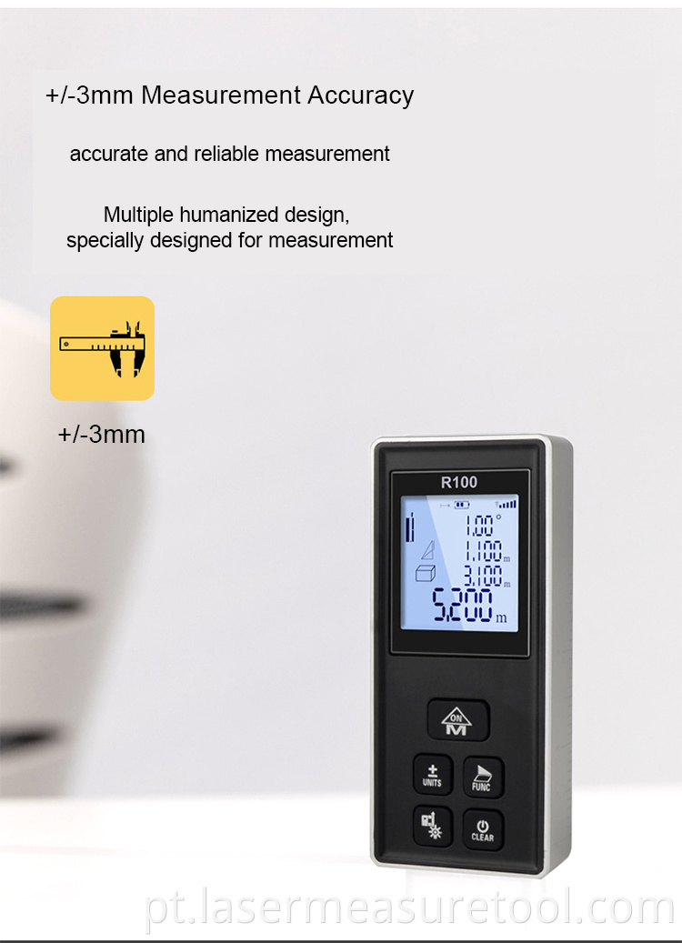 Portable Laser Area Volume Distance Meter